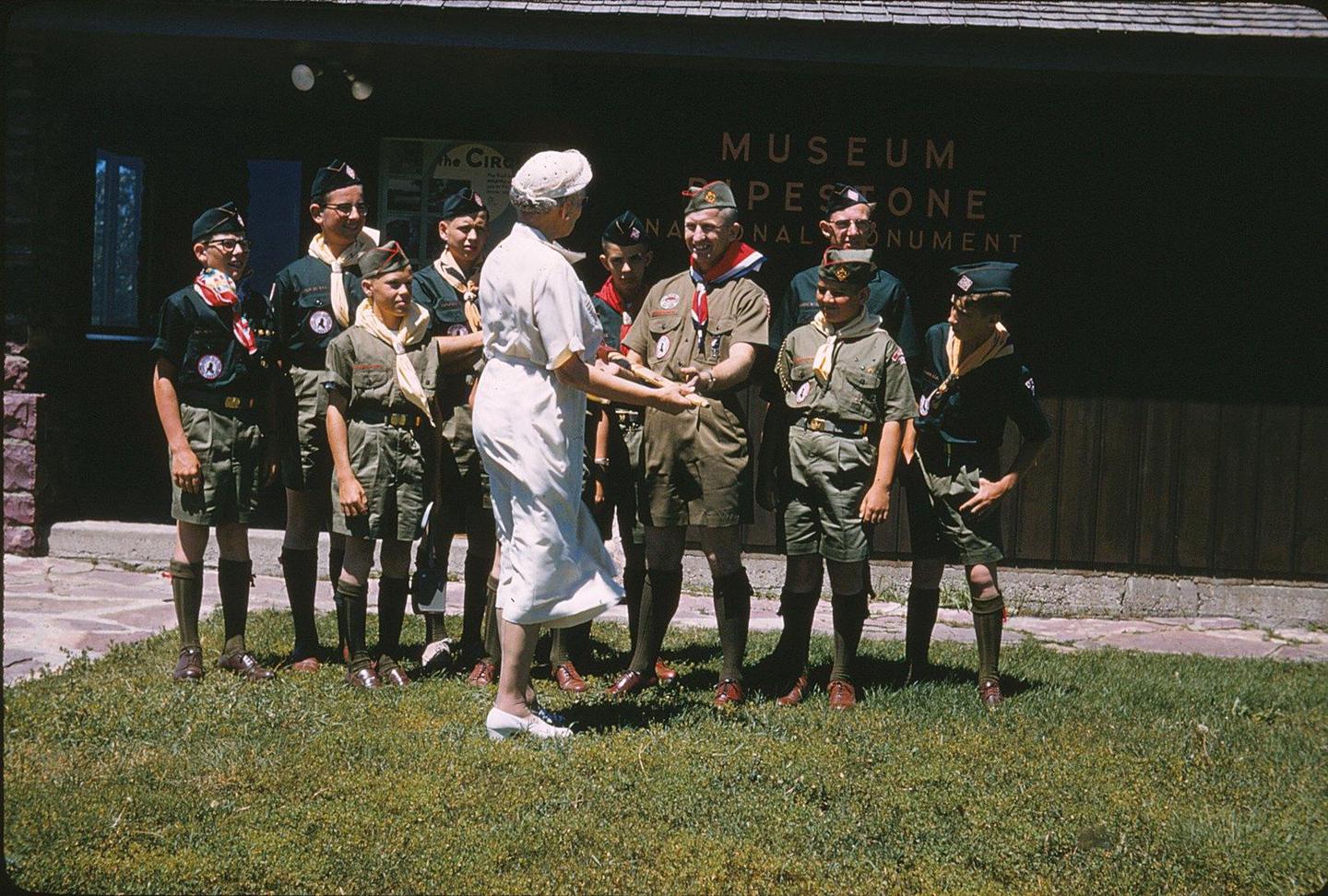 Boy Scouts at the MuseumThe boy scouts have a long tradition of coming to this site.