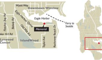 Map to Bainbridge Island Japanese American Exclusion Memorial.