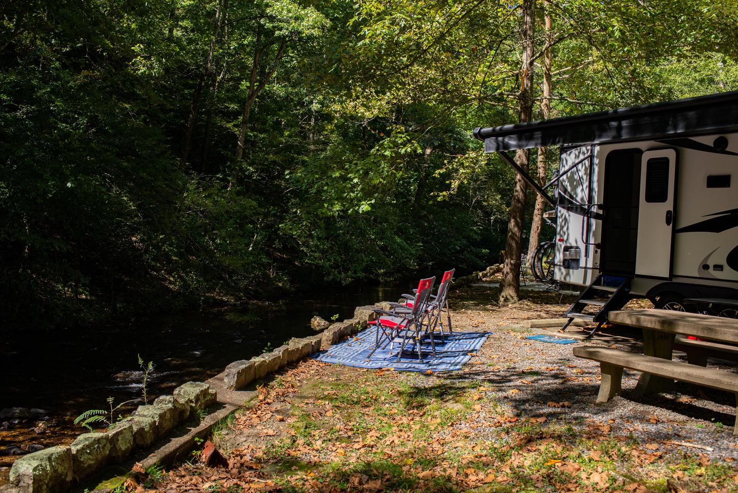 Relax by the CreekMany campsites are located along Gulpha Creek