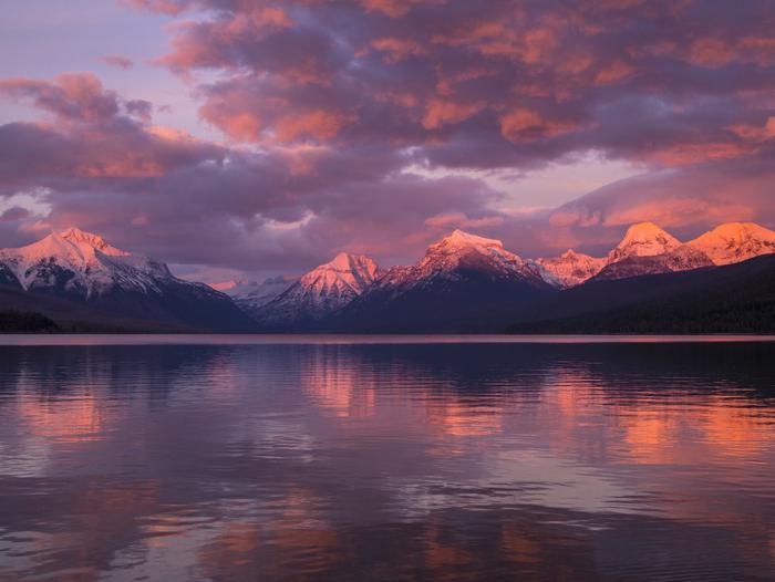 Sunset over Lake McDonald in Glacier National Park