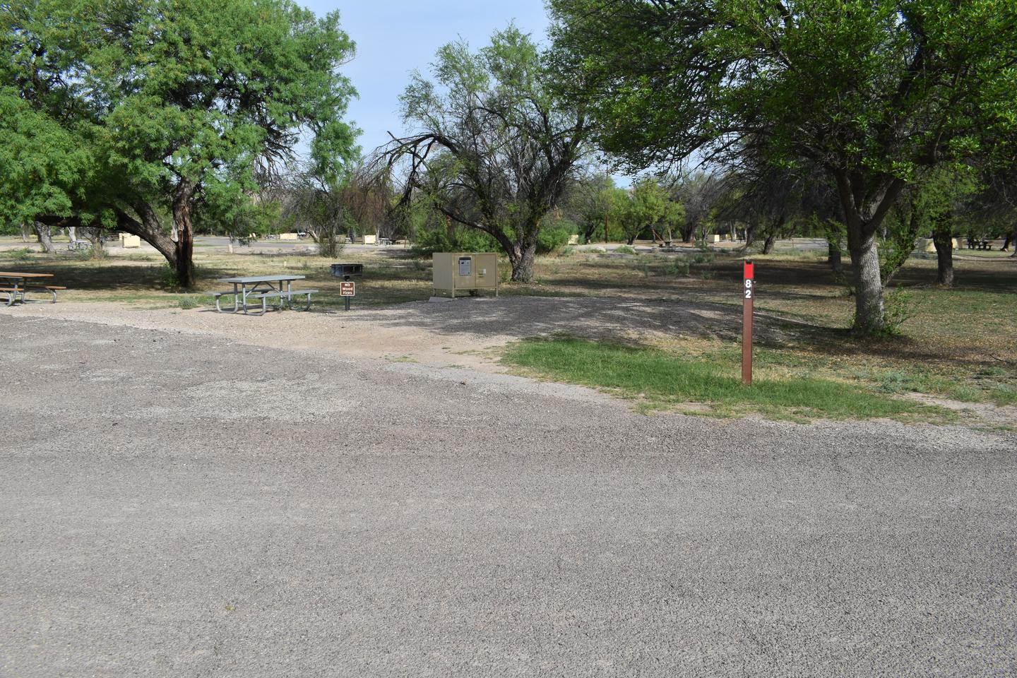 Rio Grande Village 82Overview of site #82 from paved road
