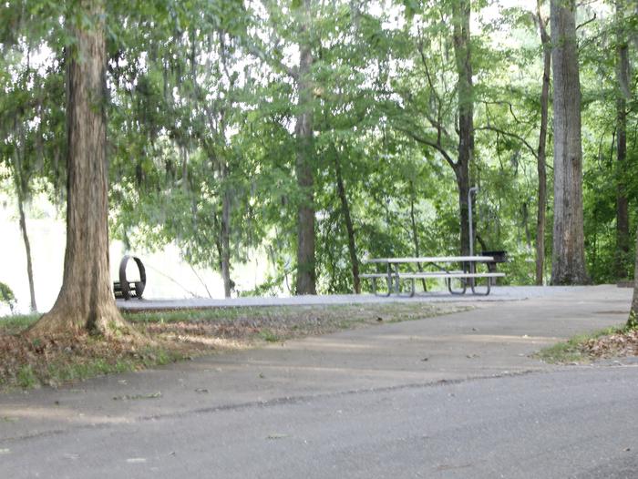 A photo of Site 037 of Loop PRAIRIE CREEK (AL) at PRAIRIE CREEK (AL) with Picnic Table, Electricity Hookup, Fire Pit, Shade, Lantern Pole, Water Hookup