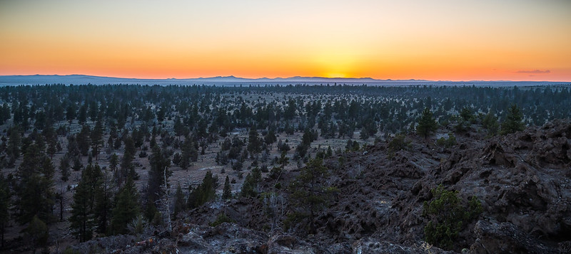 Sunset atop Sand Rock in Lost Forest