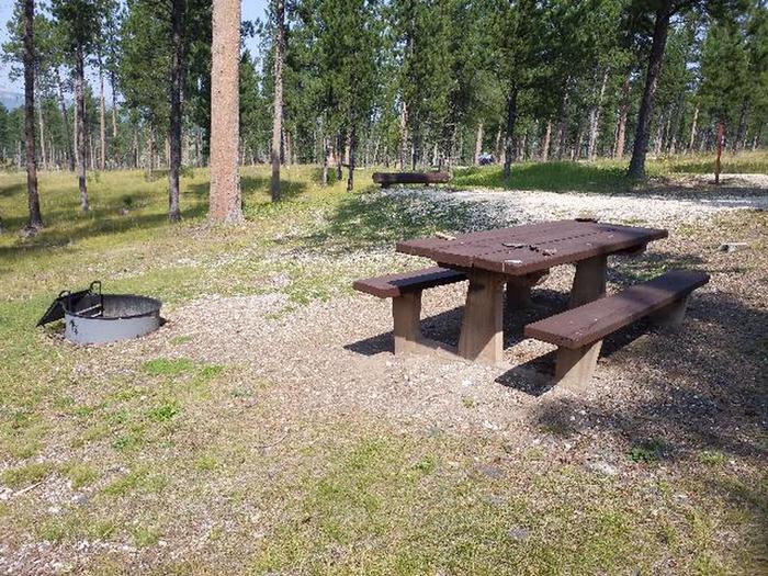 picnic table and fire ringDutchman - site 28