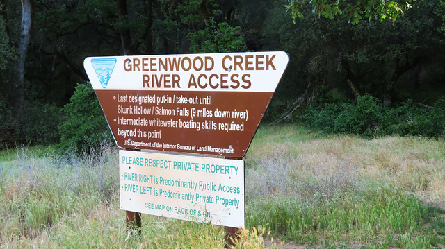 Greenwood Creek River Access BLM Sign