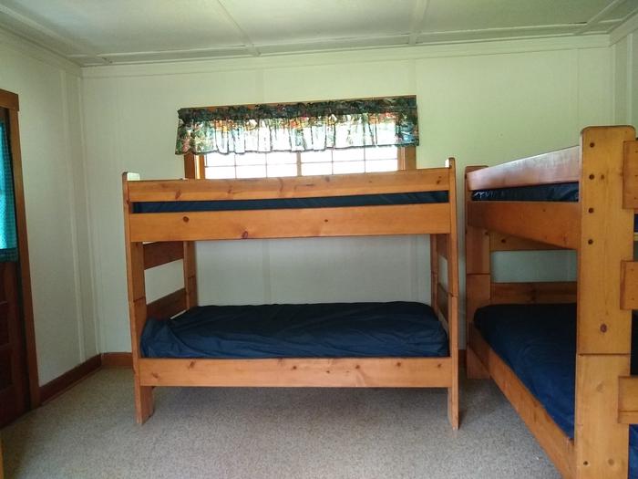 Two bunk beds.Bunk beds at Deer Park Cabin.