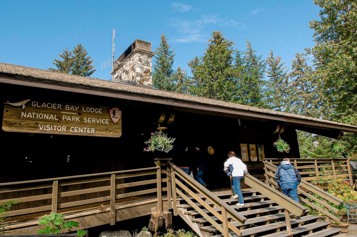 Glacier Bay Lodge EntranceThe Glacier Bay Lodge is home to lodging, a restaurant, and the Glacier Bay Visitor Center