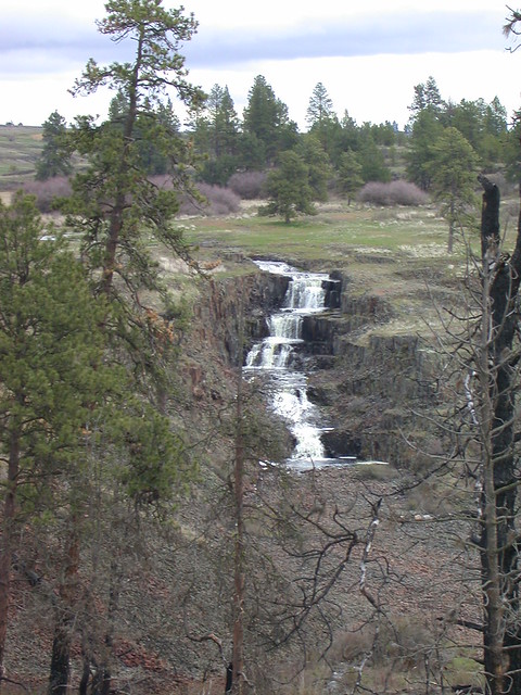View of a cascade at Fishtrap Recreation Area.