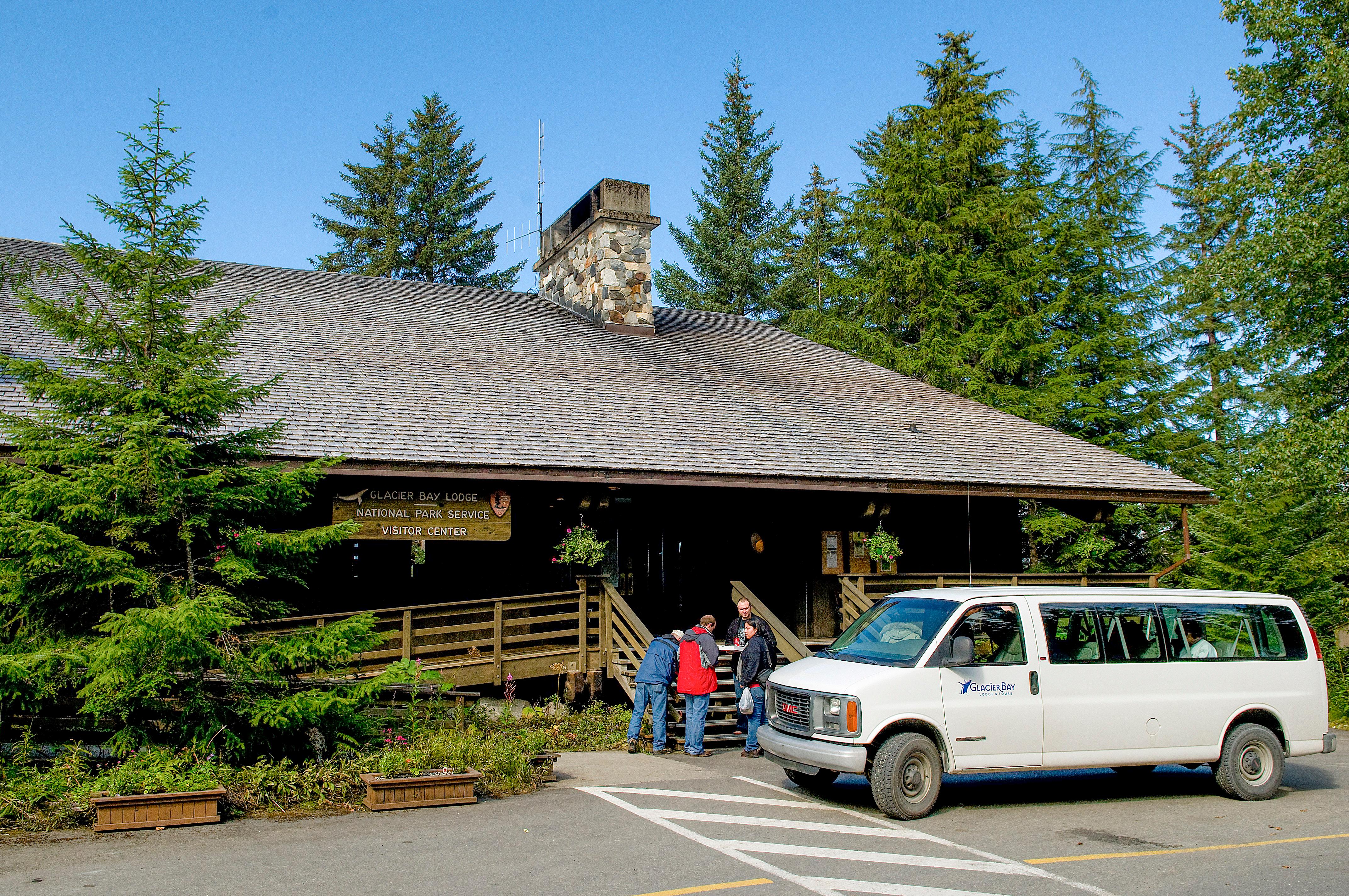 Front of the Glacier Bay Lodge