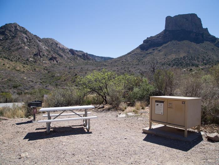 Flat site with unobstructed views of Casa GrandeFlat site with picnic table, bear box, and raised grill