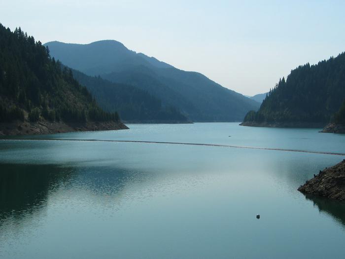 View of lake from the damCougar Lake
