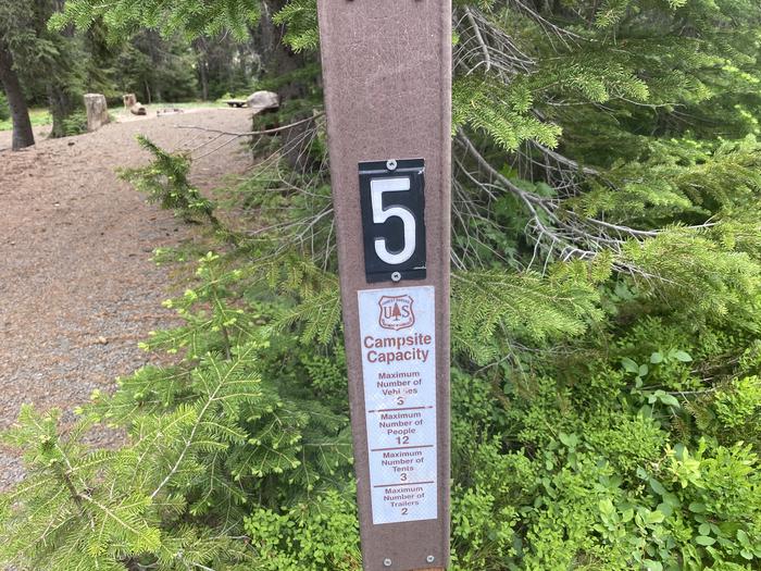 Campsite entrance sign