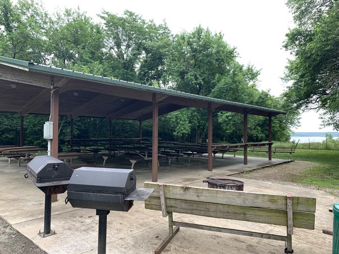 Fire Ring and Grills at Shelter 1 Shelter 1 in Overlook Park has 2 grills and a fire ring available for use. 