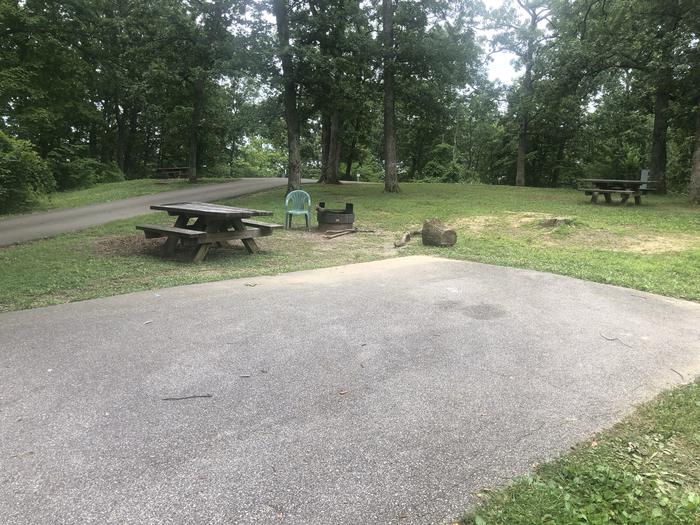 A photo of Site 014 of Loop Post Oak at OAK HILL - LAKE VESUVIUS with Picnic Table, Fire Pit