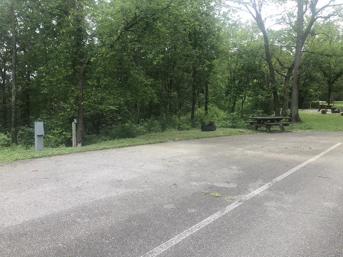 A photo of Site 020 of Loop Scarlet Oak at OAK HILL - LAKE VESUVIUS with Picnic Table, Electricity Hookup, Fire Pit, Water Hookup