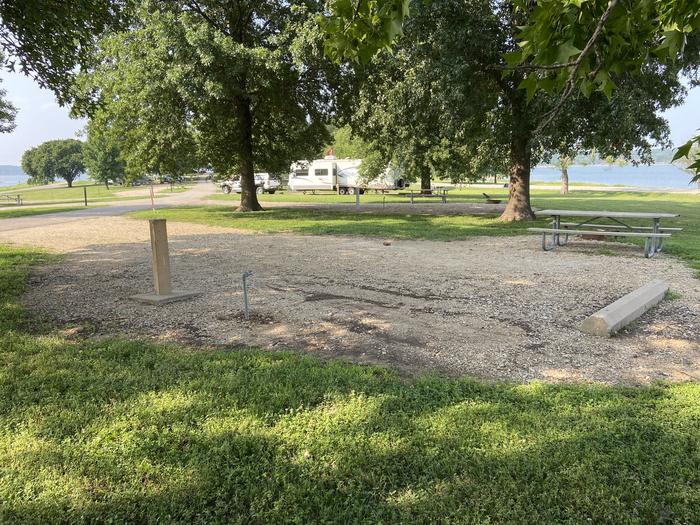 A photo of Site PB47 of Loop PENB at ROCK CREEK (KS) with Picnic Table, Electricity Hookup, Shade, Water Hookup