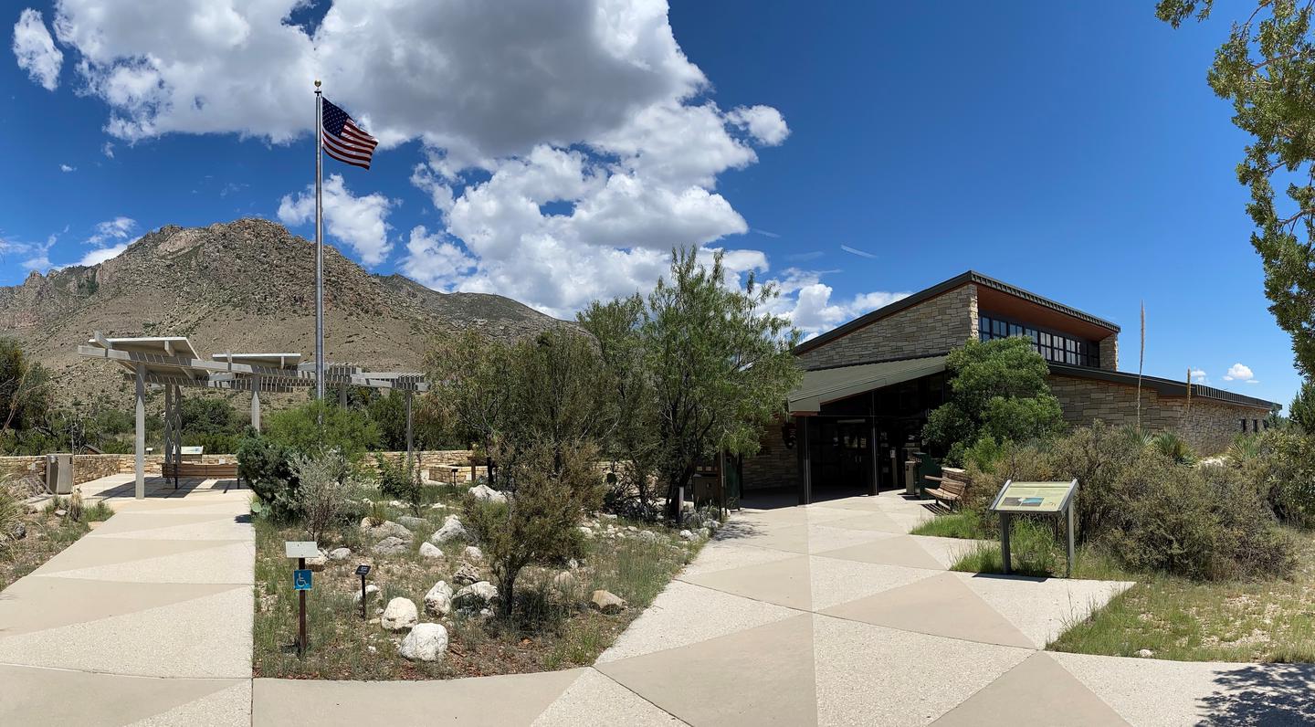 Guadalupe Mountains National Park Visitor Center Located in the Pine Springs area and surrounded by desert vegetation.Pine Springs Visitor Center