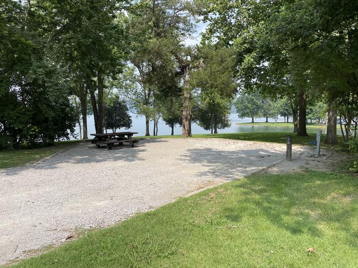 A photo of Site 036 of Loop LAKE at DEFEATED CREEK PARK with Fire Pit, Shade, Full Hookup