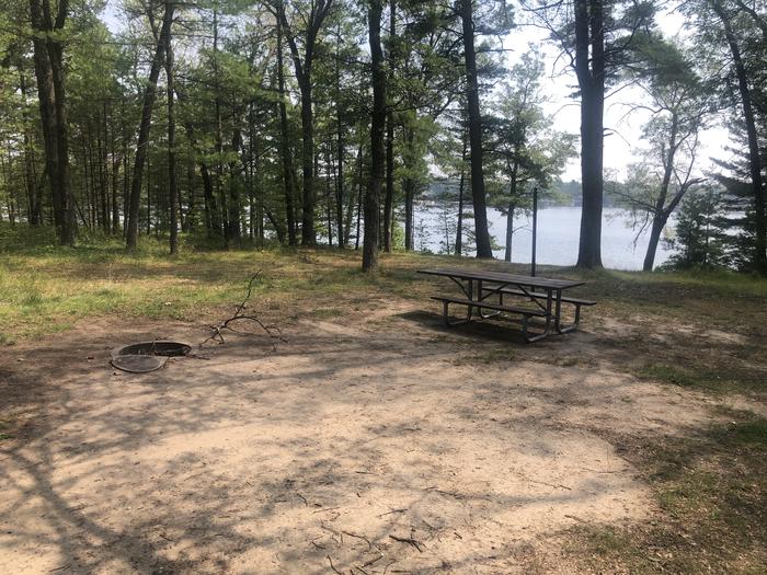 A photo of Site 08 of Loop ROUND LAKE at ROUND LAKE with Picnic Table, Fire Pit, Lantern Pole
