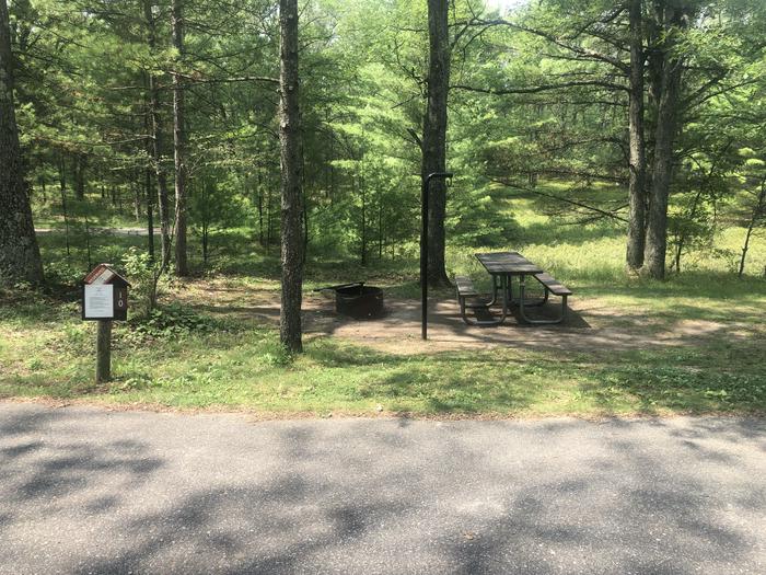 A photo of Site 10 of Loop ROUND LAKE at ROUND LAKE with Picnic Table, Fire Pit, Lantern Pole