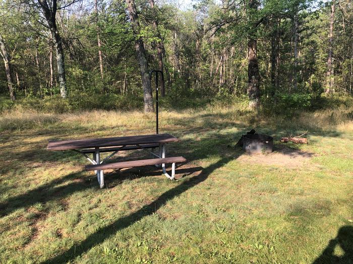 A photo of Site 016 of Loop ROLLWAYS CAMPGROUND at ROLLWAYS CAMPGROUND with Picnic Table, Fire Pit, Lantern Pole