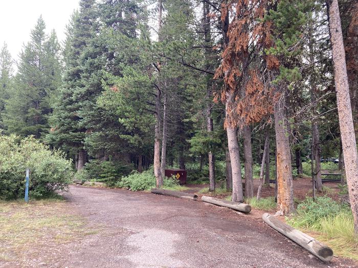 A photo of Site 35 of Loop B at Colter Bay Campground with Picnic Table, Fire Pit, Food Storage
