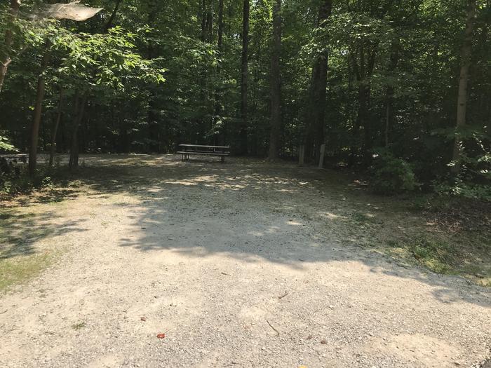 A photo of Site 140 of Loop WOAK at HARDIN RIDGE with Picnic Table, Electricity Hookup, Fire Pit, Shade, Tent Pad, Lantern Pole, Water Hookup