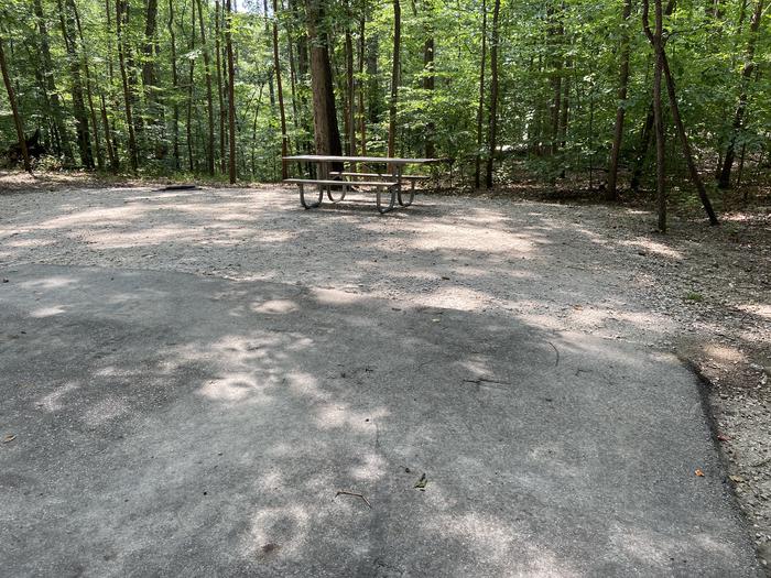 A photo of Site 126 of Loop BLGL at HARDIN RIDGE with Picnic Table, Fire Pit, Shade, Tent Pad, Lantern PoleA photo of Site 126 of Loop BLGL at HARDIN RIDGE with Picnic Table, Fire Pit, Shade, Tent Pad, Lantern Pole. Paved parking area.