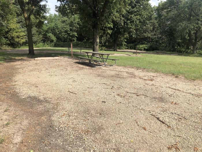 A photo of Site 7 of Loop B at School Creek Camground with Picnic Table, Fire Pit