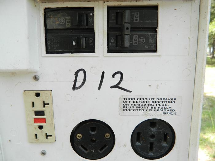 Merrisach Lake D-12 Breaker Box. 20/30/50A