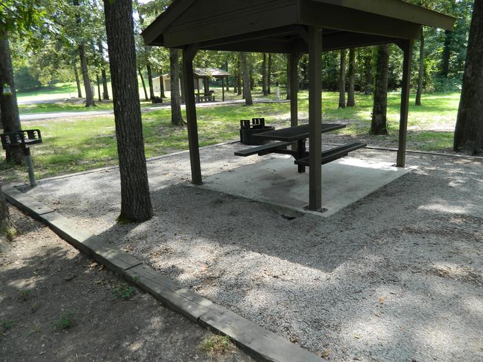 Merrisach Lake D-15 Picnic Shelter + Fire Pit