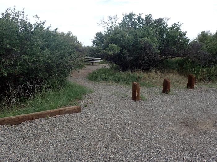 View of walkway leading into Campsite A-012