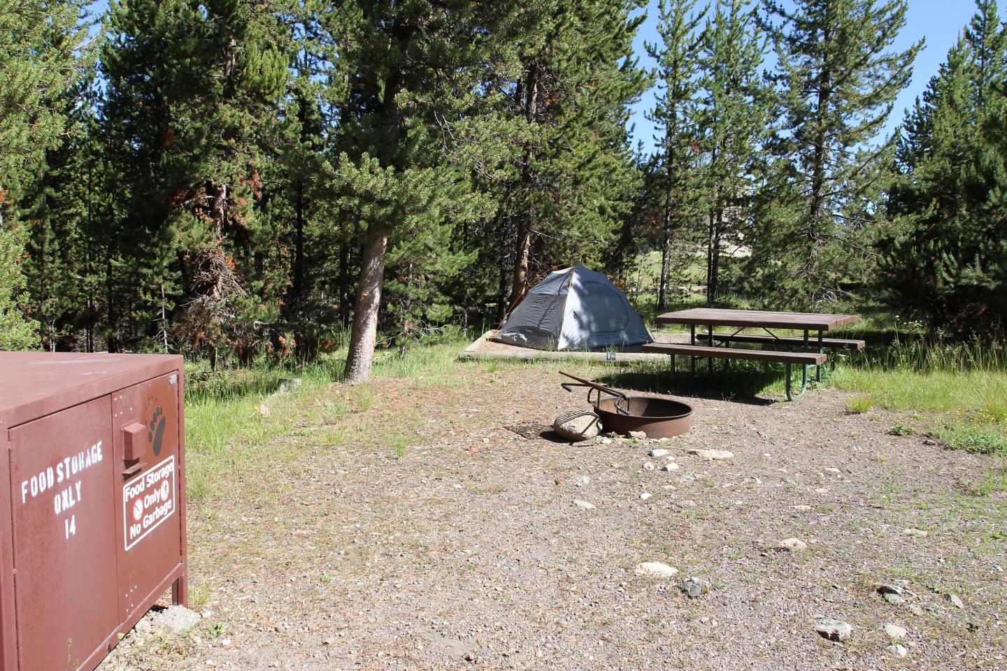 Indian Creek Campground site #14.