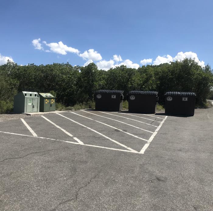 Recycling and trash disposal options available in South Rim Campground