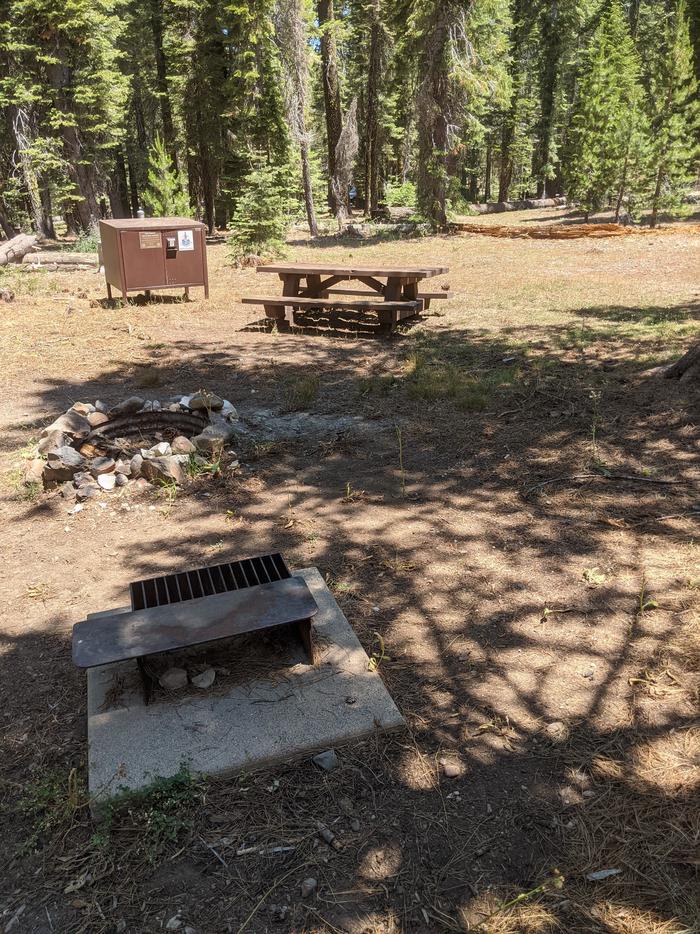 Little Beaver Site #76 Photo 5Alternate view of site #76 with bear box, picnic table, fire ring, and grill in view