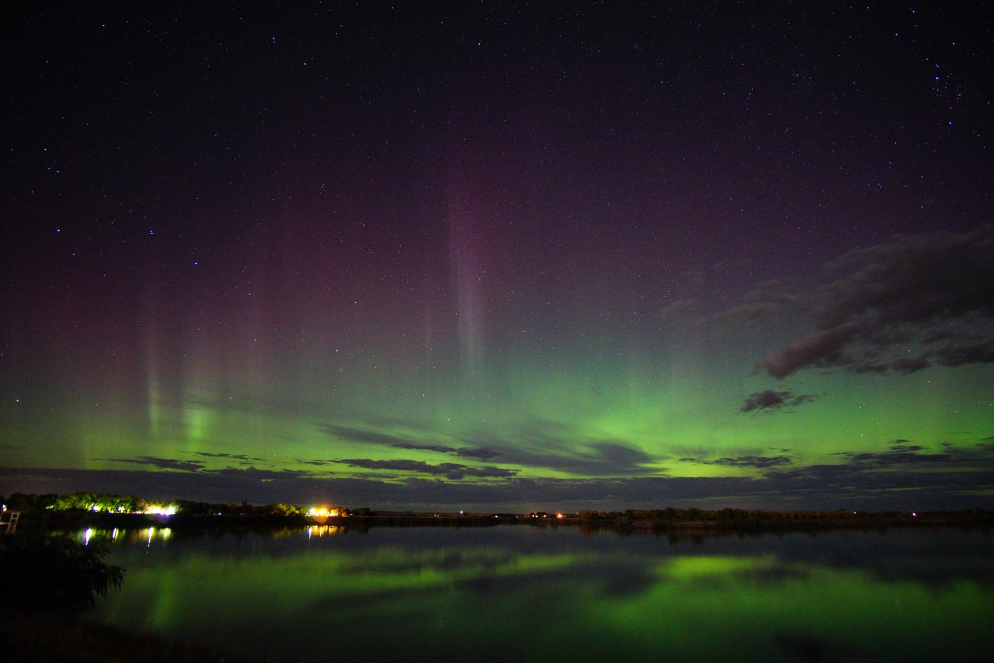 A view of the Northern Lights.Fort Peck can be a great place to view the night sky. 