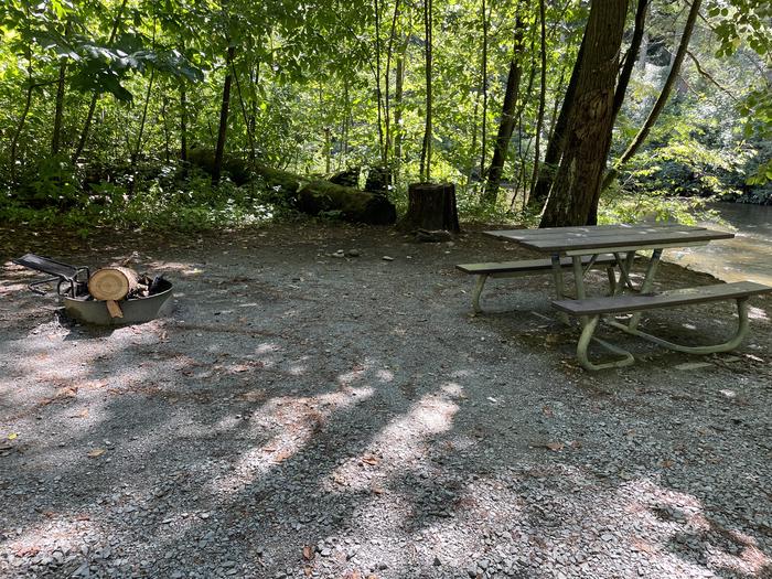A photo of Site A09 of Loop A at ABRAM'S CREEK CAMPGROUND with Picnic Table, Fire Pit