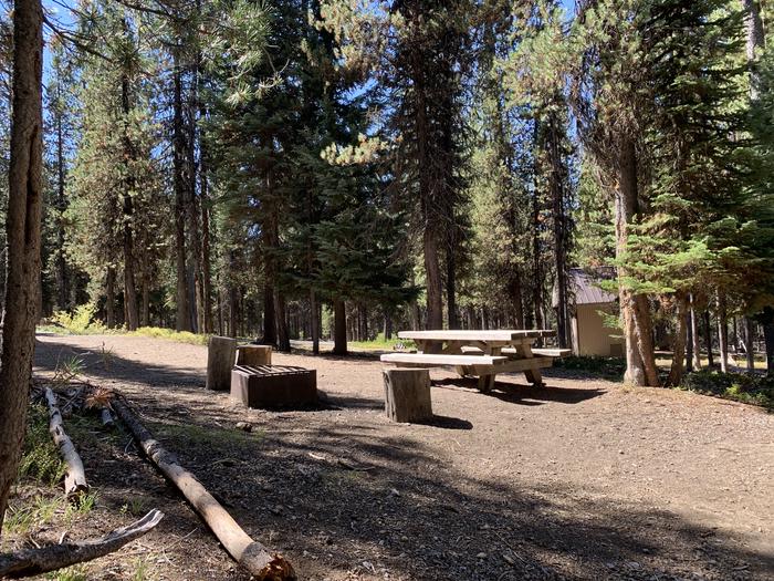 A photo of Site A04 of Loop Loop A at BROKEN ARROW CAMPGROUND with Picnic Table, Fire Pit, Shade, Tent Pad