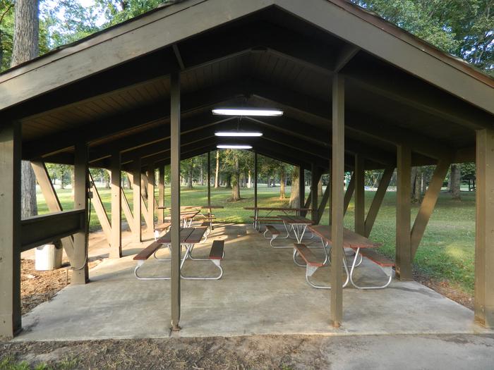 Pendleton Bend Group Shelter - LightingEquipped with 3 overhead lights, and 4 110V outlets.