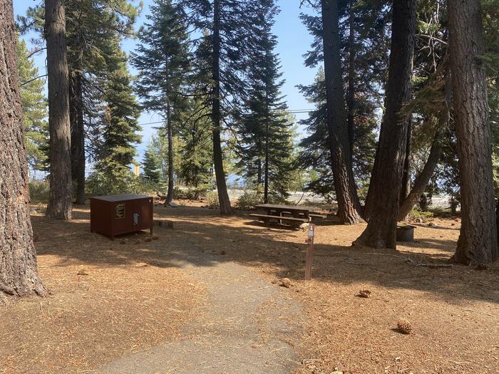 A photo of Site 001 of Loop AREA KASPIAN CAMPGROUND at KASPIAN CAMPGROUND with Picnic Table, Fire Pit, Food Storage