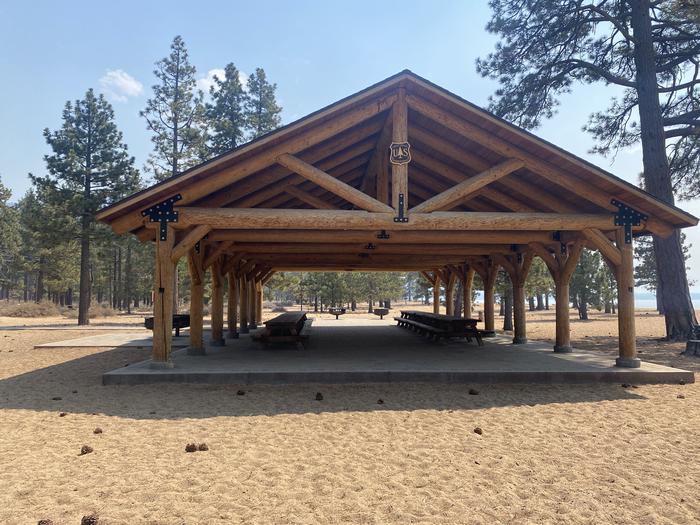 A photo of Site PAVILION 08:00 TO 13:30 of Loop GROUP PICNIC AREA at Nevada Beach Campground and Day Use Pavilion with Picnic Table