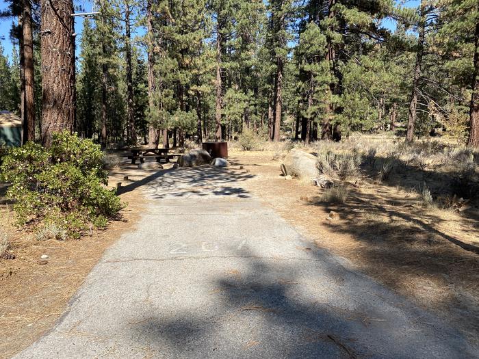 A photo of Site 106 of Loop AREA FALLEN LEAF CAMPGROUND at FALLEN LEAF CAMPGROUND with Picnic Table, Fire Pit, Food Storage