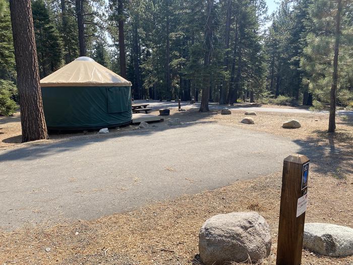 A photo of Site 080 of Loop Yurts at WILLIAM KENT CAMPGROUND with Picnic Table, Fire Pit, Food Storage