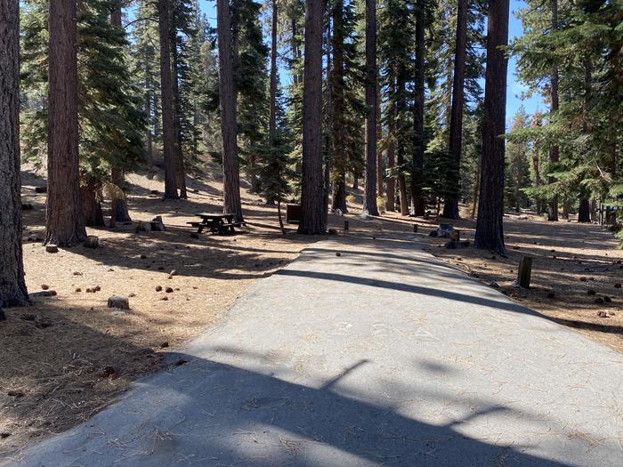A photo of Site 075 of Loop AREA FALLEN LEAF CAMPGROUND at FALLEN LEAF CAMPGROUND with Picnic Table, Fire Pit, Food Storage