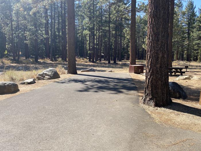 A photo of Site 105 of Loop AREA FALLEN LEAF CAMPGROUND at FALLEN LEAF CAMPGROUND with Picnic Table, Fire Pit, Food Storage