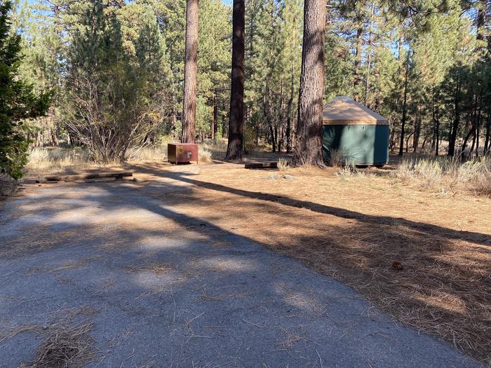 A photo of Site 200 of Loop Yurts at FALLEN LEAF CAMPGROUND with Picnic Table, Fire Pit, Food Storage