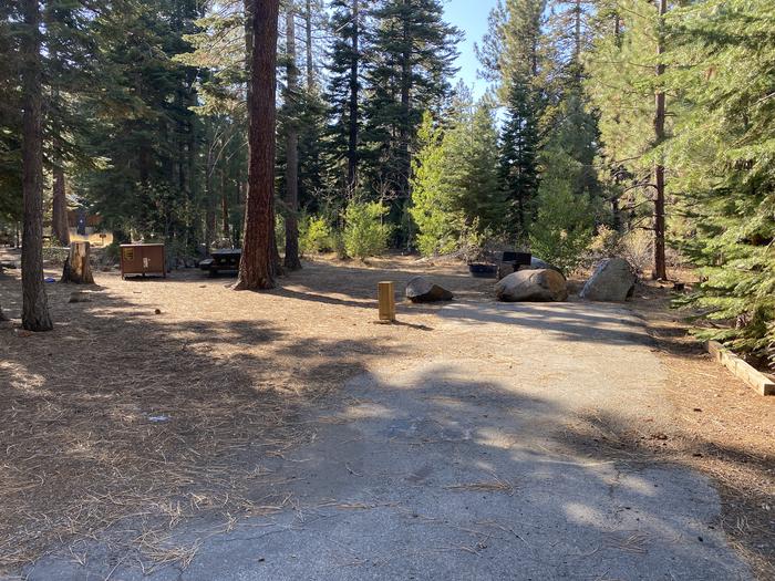 A photo of Site 181 of Loop AREA FALLEN LEAF CAMPGROUND at FALLEN LEAF CAMPGROUND with Picnic Table, Fire Pit, Food Storage