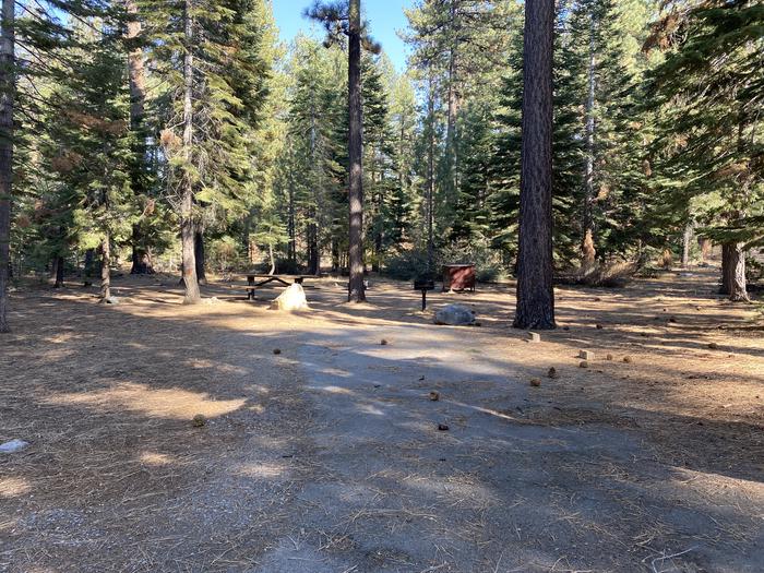 A photo of Site 182 of Loop AREA FALLEN LEAF CAMPGROUND at FALLEN LEAF CAMPGROUND with Picnic Table, Fire Pit, Food Storage