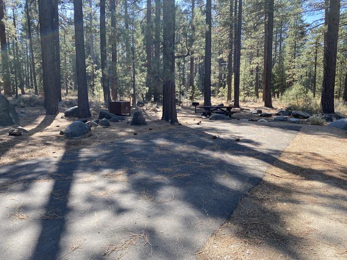 A photo of Site 130 of Loop AREA FALLEN LEAF CAMPGROUND at FALLEN LEAF CAMPGROUND with Picnic Table, Fire Pit, Food Storage