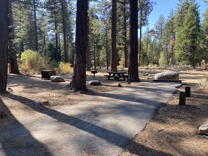 A photo of Site 199 of Loop AREA FALLEN LEAF CAMPGROUND at FALLEN LEAF CAMPGROUND with Picnic Table, Fire Pit, Food Storage